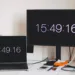 Digital clock on computer