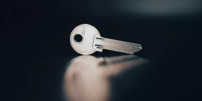 Small key on table