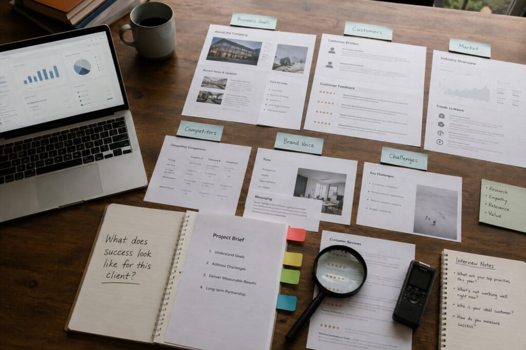 What to learn about the client before writing